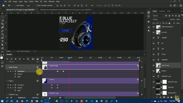 Learn To Design .GIF banner in Photoshop | Usama awan смотреть онлайн