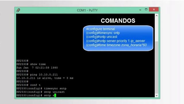 Configurar NTP en Switch HP 2530 смотреть онлайн