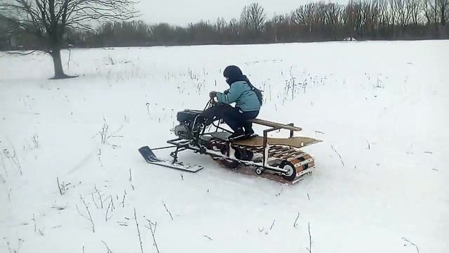 Снегоход палочник-трубочник#самодельный снегоход смотреть онлайн