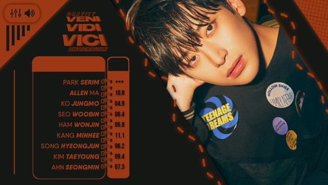 CRAVITY - Veni Vidi Vici | Line Distribution (Color Coded) смотреть онлайн