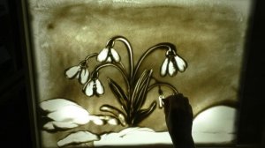 "Причуда"  Арт-фантазия в технике песочной анимации. П.И. Чайковский.  "Апрель. Подснежник".