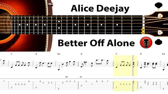 Alice Deejay - Better Off Alone / Аранжировка на гитаре. смотреть онлайн