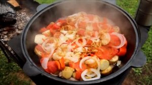 Чанахи в #казане на #мангале