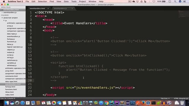 JavaScript - Event Handlers #20 смотреть онлайн