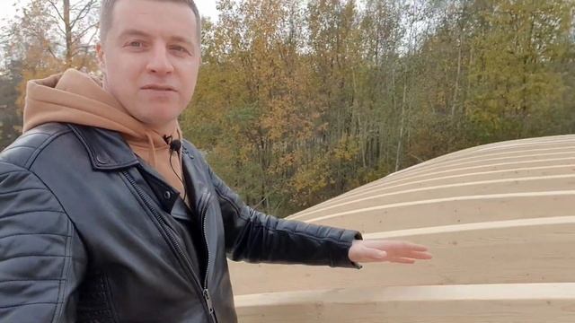 ? ПОЛУКРУГЛАЯ КРЫША ? Делаем скругленные и изогнутые деревянные конструкции из гнутоклеенного бруса смотреть онлайн
