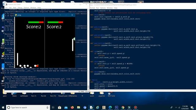 Simple Pong Game Made WIth Pygame ~my first pong game смотреть онлайн