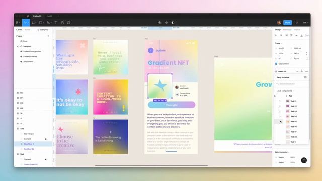 Gradiea Kit Web3 Gradient Backgrounds - Quick Look (Figma) смотреть онлайн