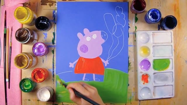 Как нарисовать Свинку Пеппу - урок рисования для детей 4-12 лет. Дети рисуют. смотреть онлайн