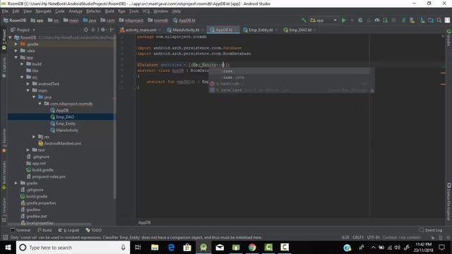 Android Kotlin Insert & Fetch Room Database смотреть онлайн
