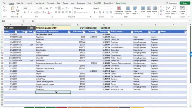 A Better Excel Checkbook Register - October 2022 Update! смотреть онлайн