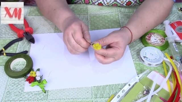 Брошь "Веточка мимозы". С 8 марта! / DIY Mimosa Brooch. ХоббиМаркет смотреть онлайн