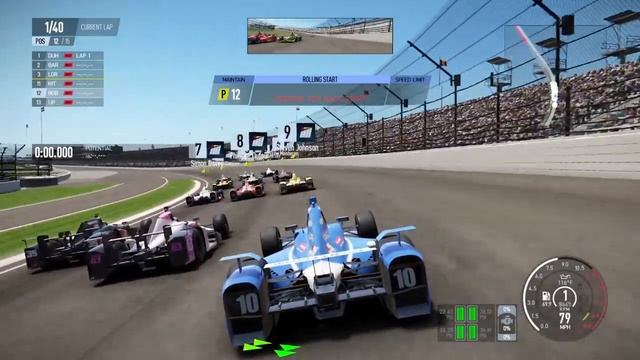 Project Cars 2 IndyCar racing at Indy full AI difficulty смотреть онлайн