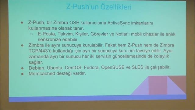 KAK'17 Kamu Açık Kaynak Konferansı Eğitim Günleri - 4.Gün, Zimbra için Z-Push ile ActiveSync