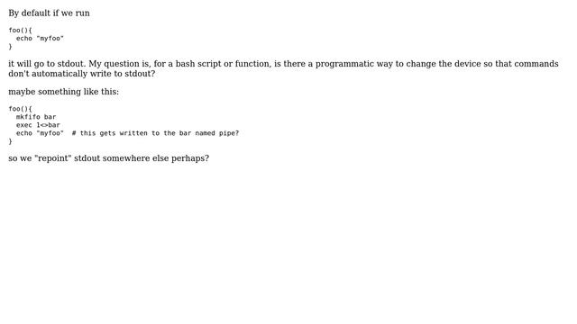 Unix & Linux: Change stdout/stderr output device смотреть онлайн