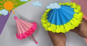 ЗОНТИК из БУМАГИ! Оригами зонтик!