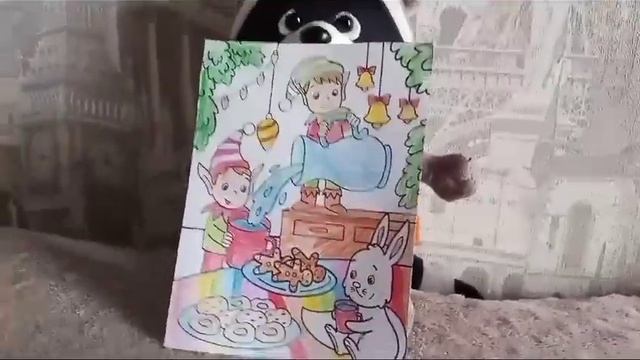Новогодняя работа от Яны | Два гномика и белый зайка смотреть онлайн