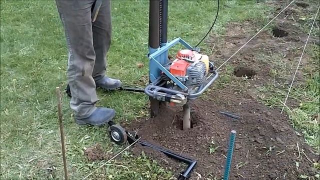 ручной мотобур со стойкой, изготовление фундамента смотреть онлайн
