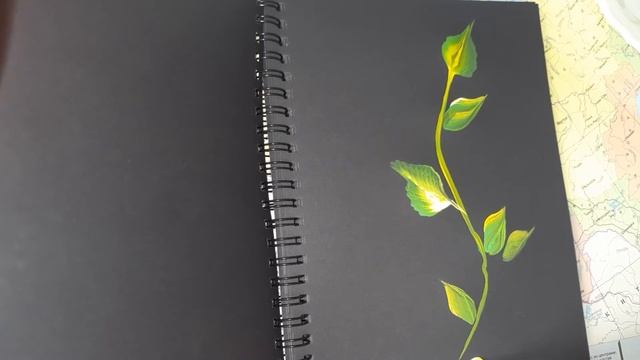 Двойной мазок, акрил. Листья. One Strocke. Decor. Декоративная роспись. смотреть онлайн