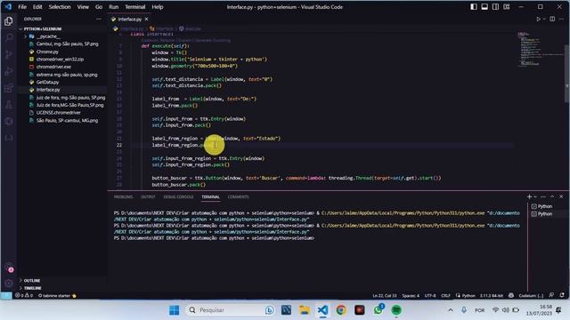 Como criar uma automação com PYTHON + SELENIUM + TKINTER - Aula 6 - Como usar o Entry e label смотреть онлайн