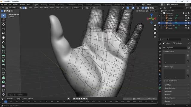 I model a hand in 3d on blender - presculpt part 1 смотреть онлайн