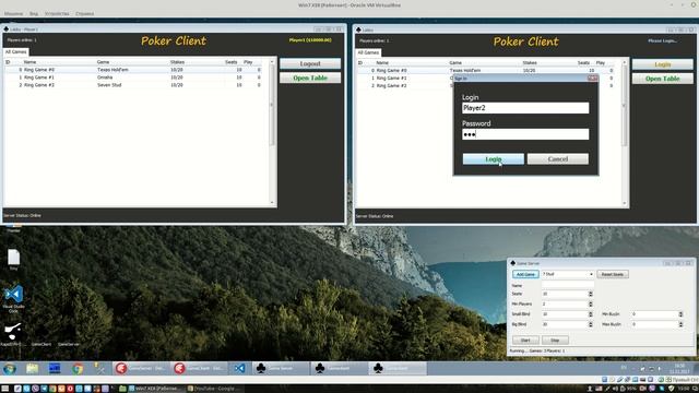 Poker Development #1 - Run Server & Clent, Login, Open Tables and Sit смотреть онлайн