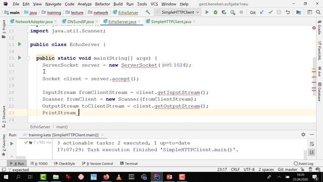 Woche 04 (10): Client Server, ein Server auf TCP Basis смотреть онлайн