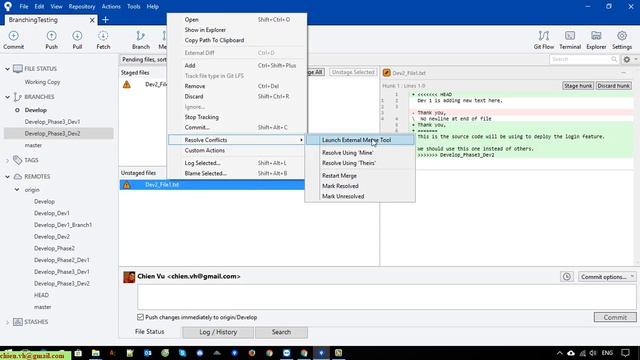 Day5: How to resolve GIT merge branches conflicts in SourceTree смотреть онлайн