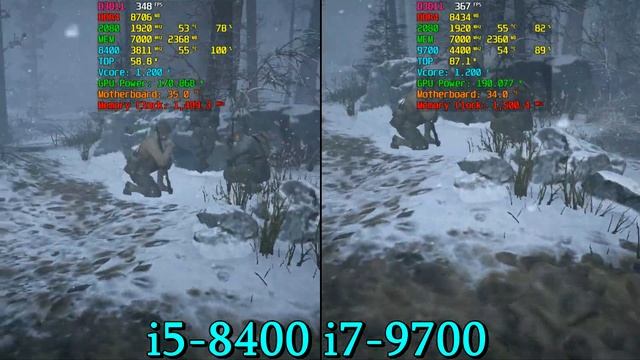 i5-8400 vs i7-9700 ( no-K ): BF 1 - Crysis 3 - COD WW II - The Division смотреть онлайн