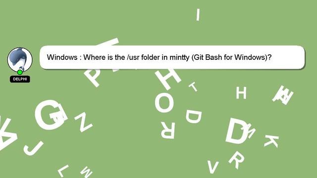 Windows : Where is the /usr folder in mintty (Git Bash for Windows)? смотреть онлайн