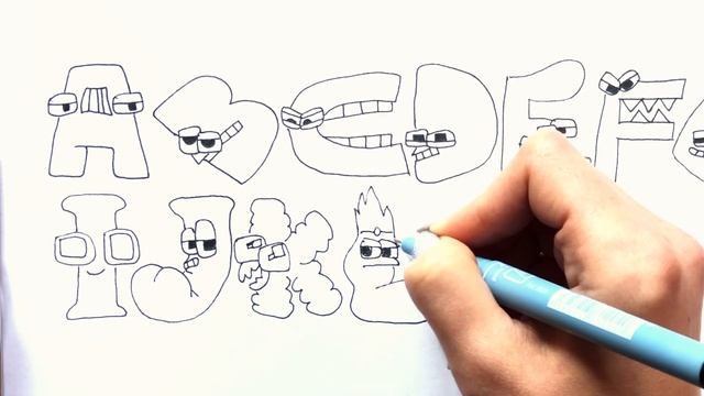 HOW TO DRAW ALPHABET LORE (A - Z)
