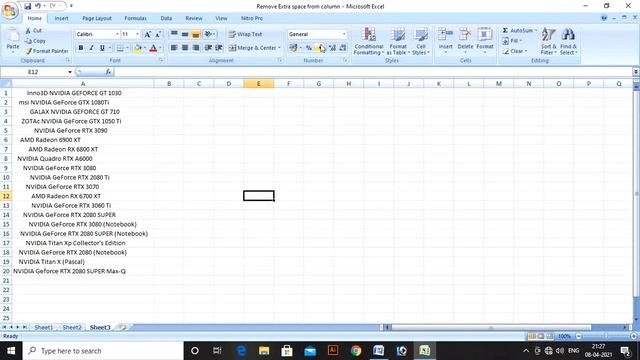 MICROSOFT EXCEL - HOW TO REMOVE UNWANTED SPACE IN MICROSOFT EXCEL SHEET | TRIM FORMULA IN EXCEL смотреть онлайн