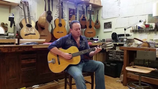Joshua Jacobson Blues Around Midnight on a Fraulini, Geremia 12 string смотреть онлайн