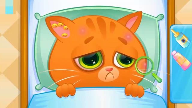 КОТИК BUBBU – Мой Виртуальный Котенок Заболел - Лечим | Игра для Детей смотреть онлайн