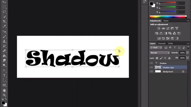photoshop cs6 shadow text effect tutorial смотреть онлайн