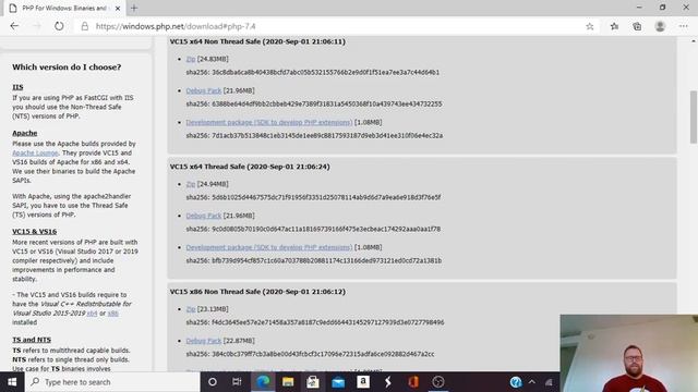 Installing PHP 7.4 on a Windows Computer смотреть онлайн