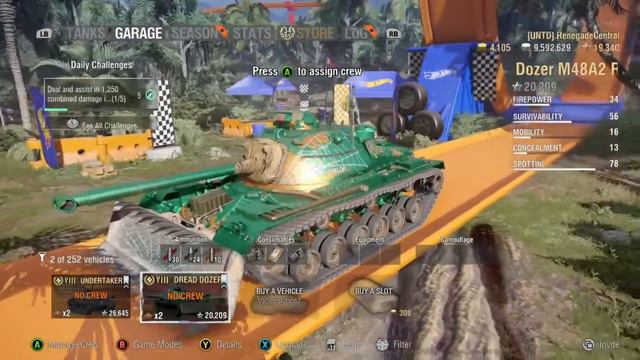 [Review] Dread Dozer Monster Tank! (aka Raumpanzer M48A2) || World of Tanks Console Xbox & PSN смотреть онлайн