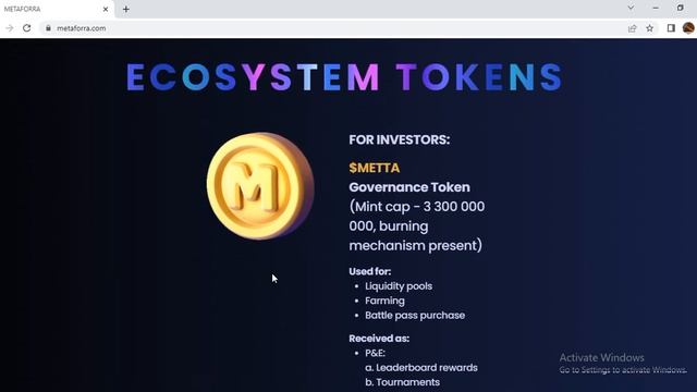METAFORRA TOKENOMICS смотреть онлайн