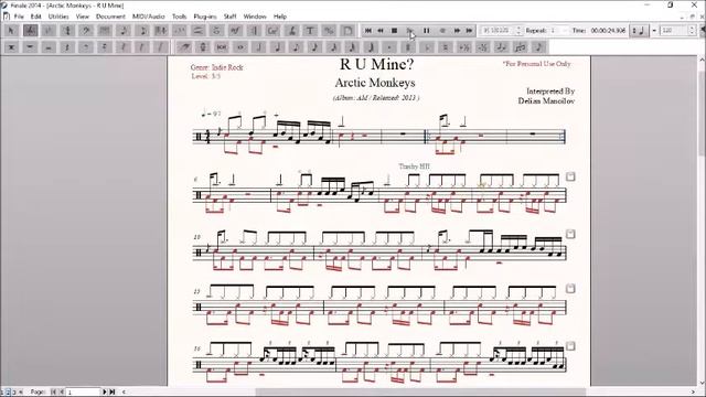 Drum Score World (Sample) - Arctic Monkeys - R U Mine? смотреть онлайн