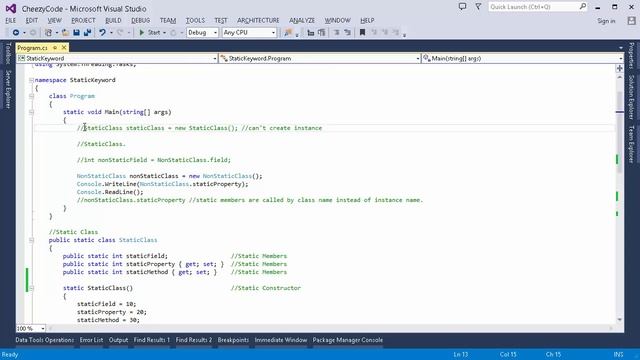 Static Class & Static Members In C# With Examples смотреть онлайн