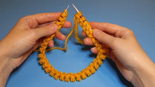 Эластичный (крестообразный) набор петель спицами. Как замкнуть крестообразный набор петель в круг. смотреть онлайн