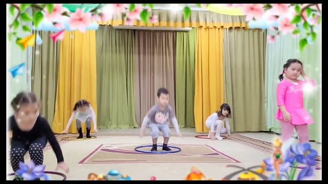 Танец -разминка с обручами. Прыжки смотреть онлайн