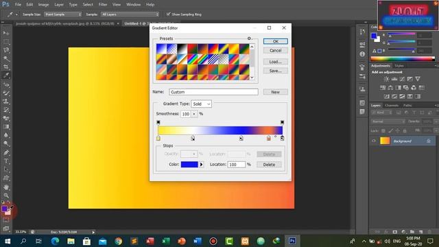 How to Learn about Photoshop CC Gradient Tool and Paint Bucket Tool Part-20 by Zain Ul Abideen IIT смотреть онлайн