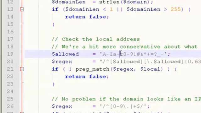 IS VALID EMAIL (PHP) смотреть онлайн