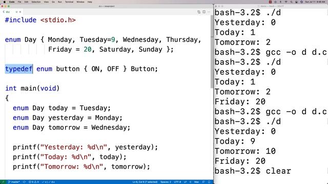 enum | C Programming Tutorial смотреть онлайн