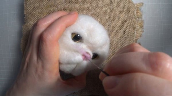 Persian Cat Doll - Needle felt cat wool doll | Needle felt tutorial