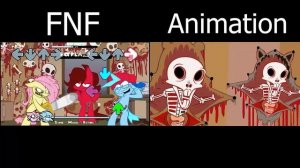 FNF Pinkie Pie & Fluttershy Vs My Little Pony: Shed Animation | Elements Of Insanity