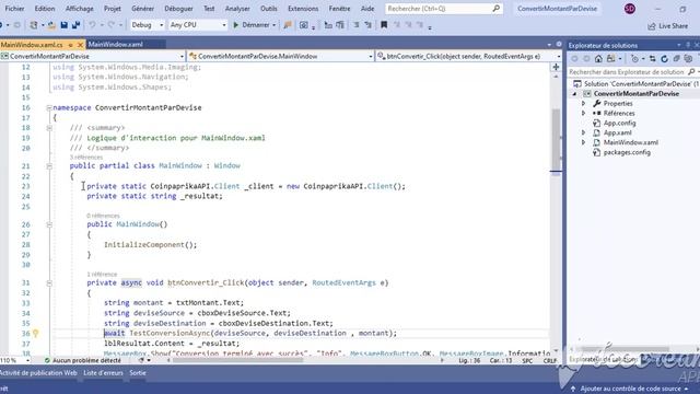 Conversion Devise App WPF смотреть онлайн
