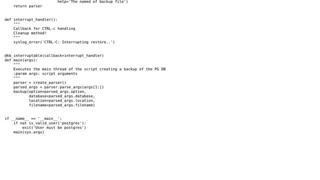 Code Review: Argument parser for a PostgreSQL backup utility (2 Solutions!!) смотреть онлайн