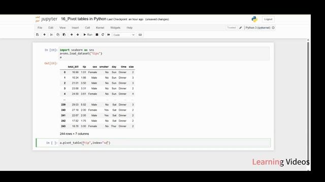 16. Pivot tables in Python смотреть онлайн