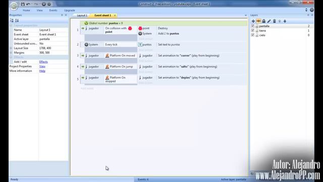 Construct 2 tutorial Español #3. Cómo hacer un Juego ANDROID, iOS, FACEBOOK, PC. смотреть онлайн